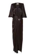 Alexandre Vauthier Draped Embellished Silk Blend-satin Dress