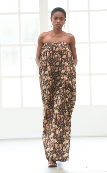 Matteau Swim Strapless Printed Cotton Dress
