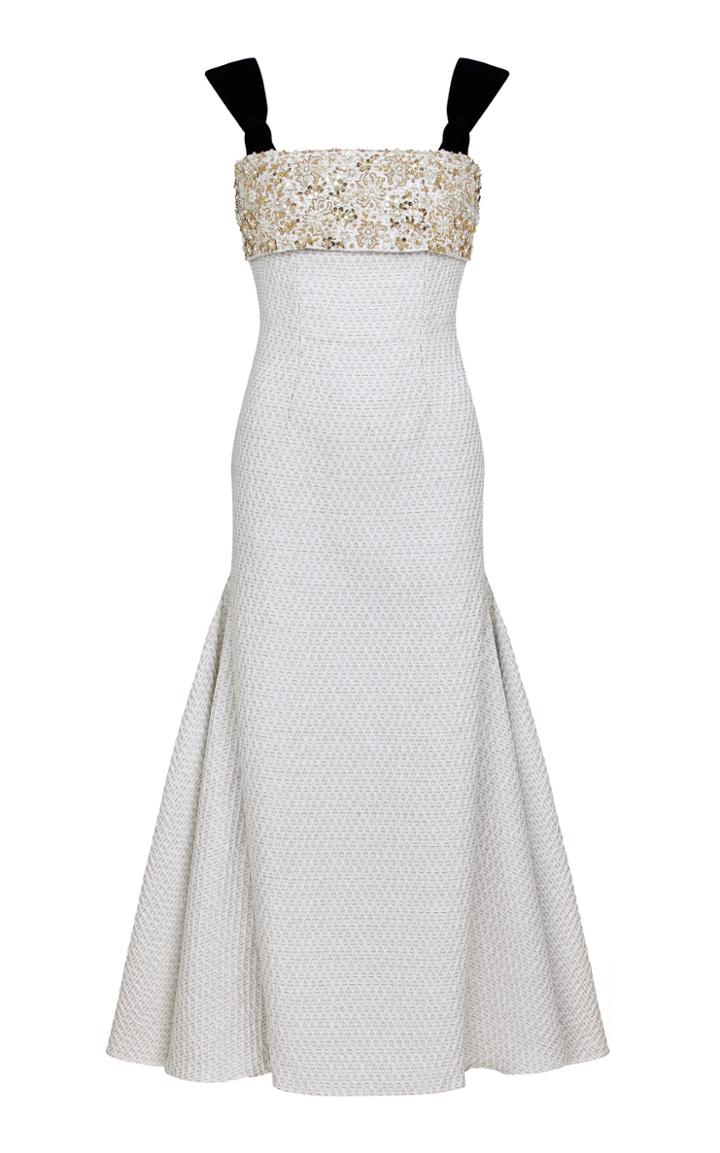 Razan Alazzouni Embellished Chest Midi Dress