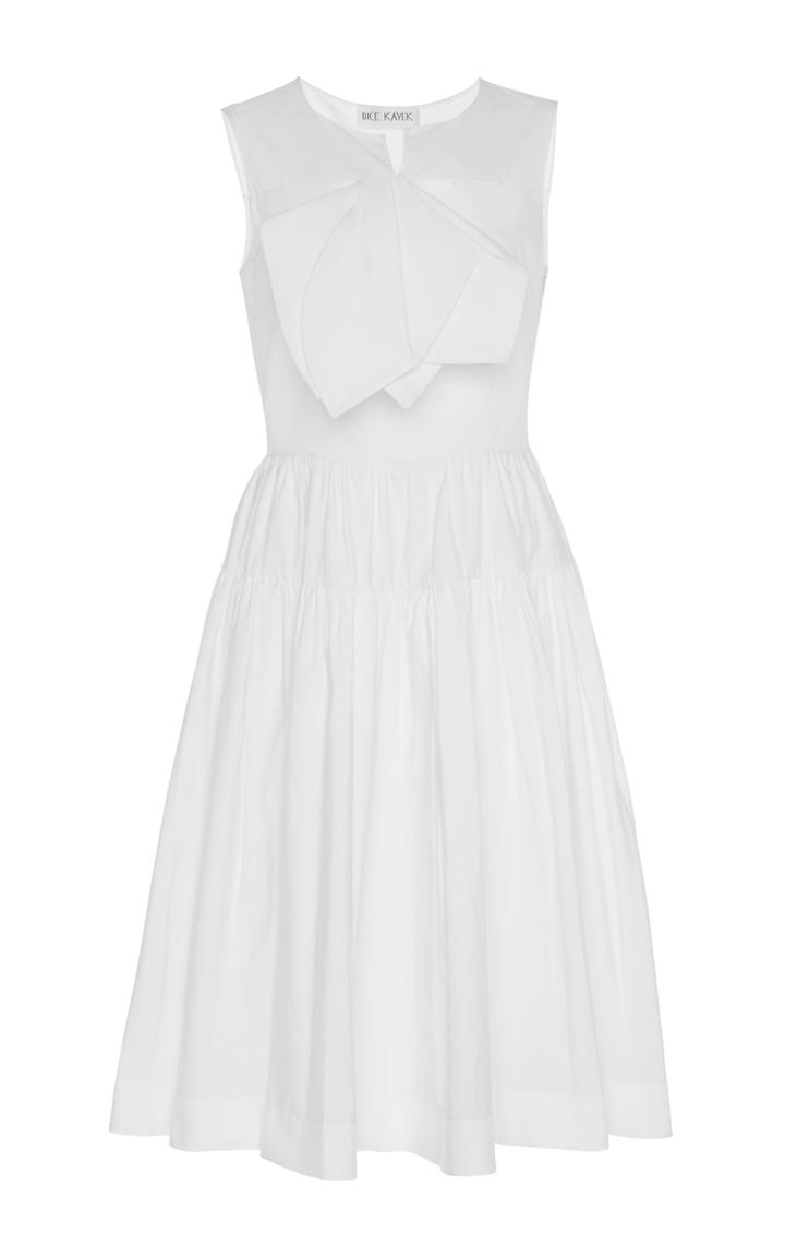 Dice Kayek Bow Front Sleeveless Midi Dress