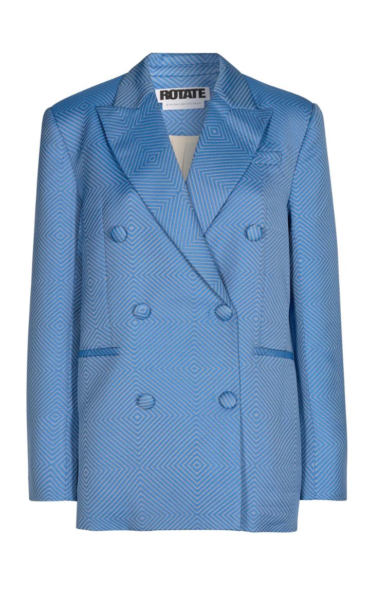 Moda Operandi Rotate Fox Jacquard Double-breasted Blazer