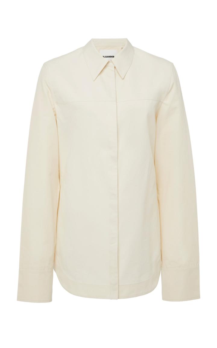 Moda Operandi Jil Sander Margarey Cotton-silk Top Size: 32