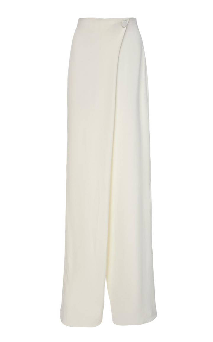 Cushnie Draped Silk Wide-leg Pants