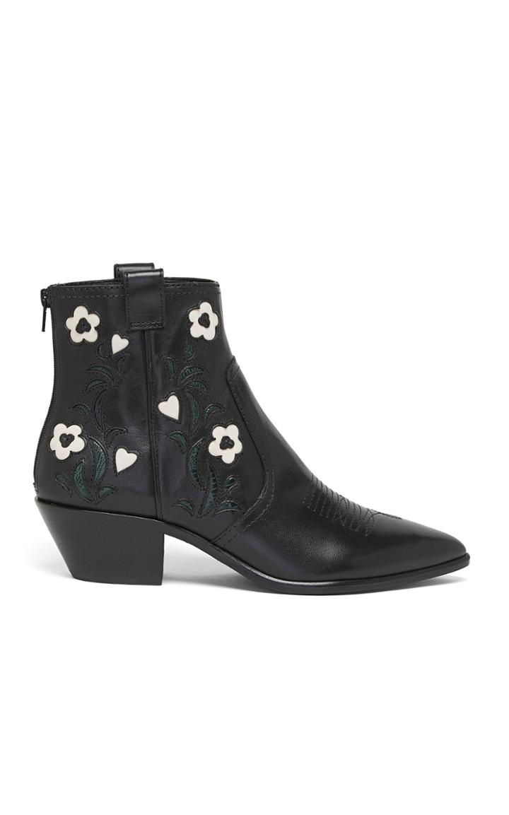 Moda Operandi Loeffler Randall Joni Leather Western Booties Size: 7