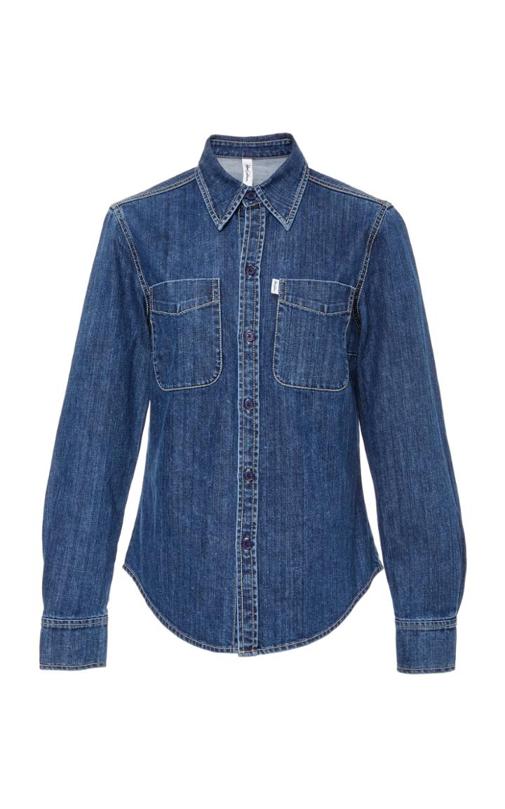 Adam Selman Denim Work Shirt