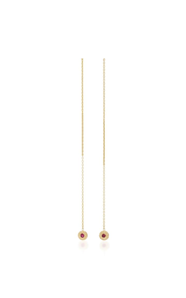 Octavia Elizabeth 18k Gold Ruby Earrings