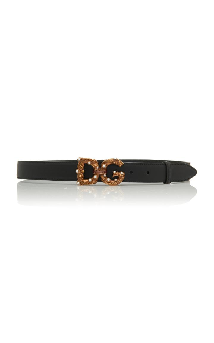 Dolce & Gabbana Amore Logo Leather Belt
