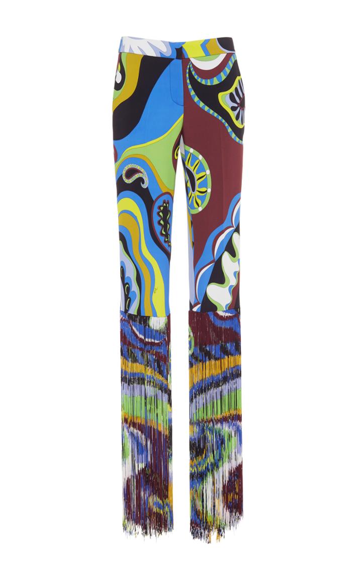 Emilio Pucci Printed Fringe Trousers