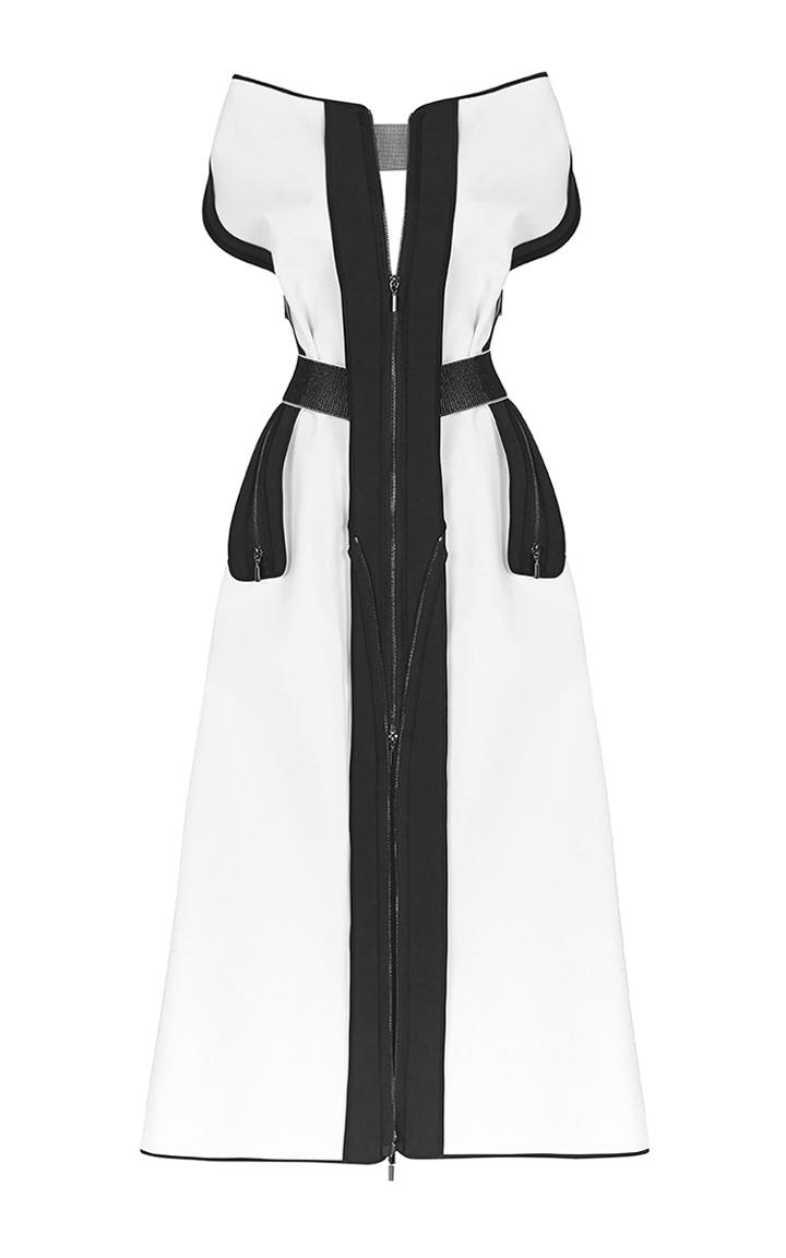 Maticevski Agent Off The Shoulder Zip Dress