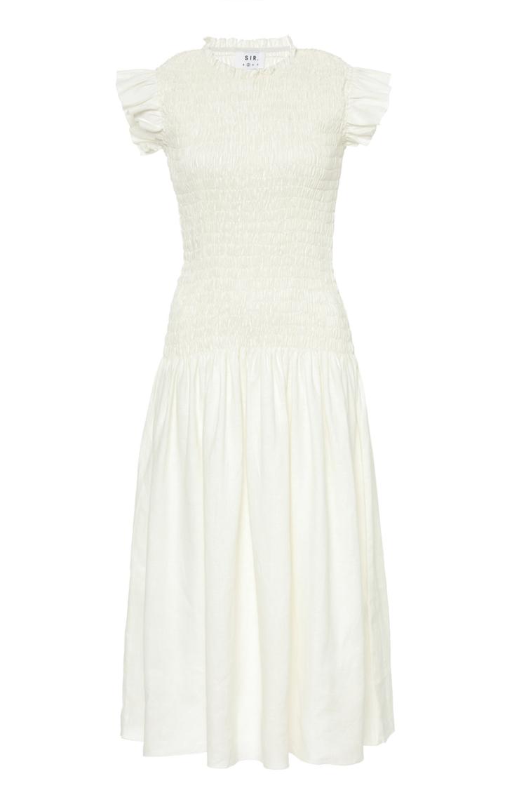 Moda Operandi Sir The Label Emile Ruched Midi Dress Size: 0