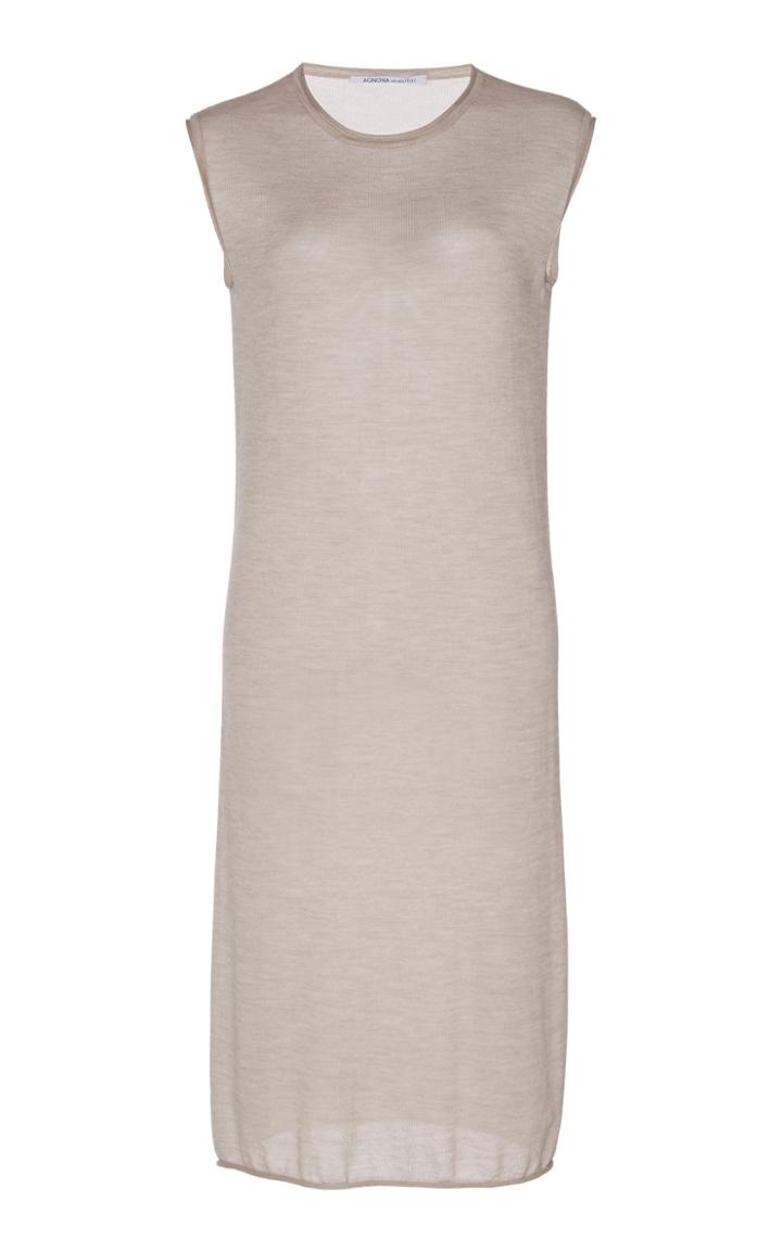 Agnona Cashmere Jersey-knit Tank Gilt