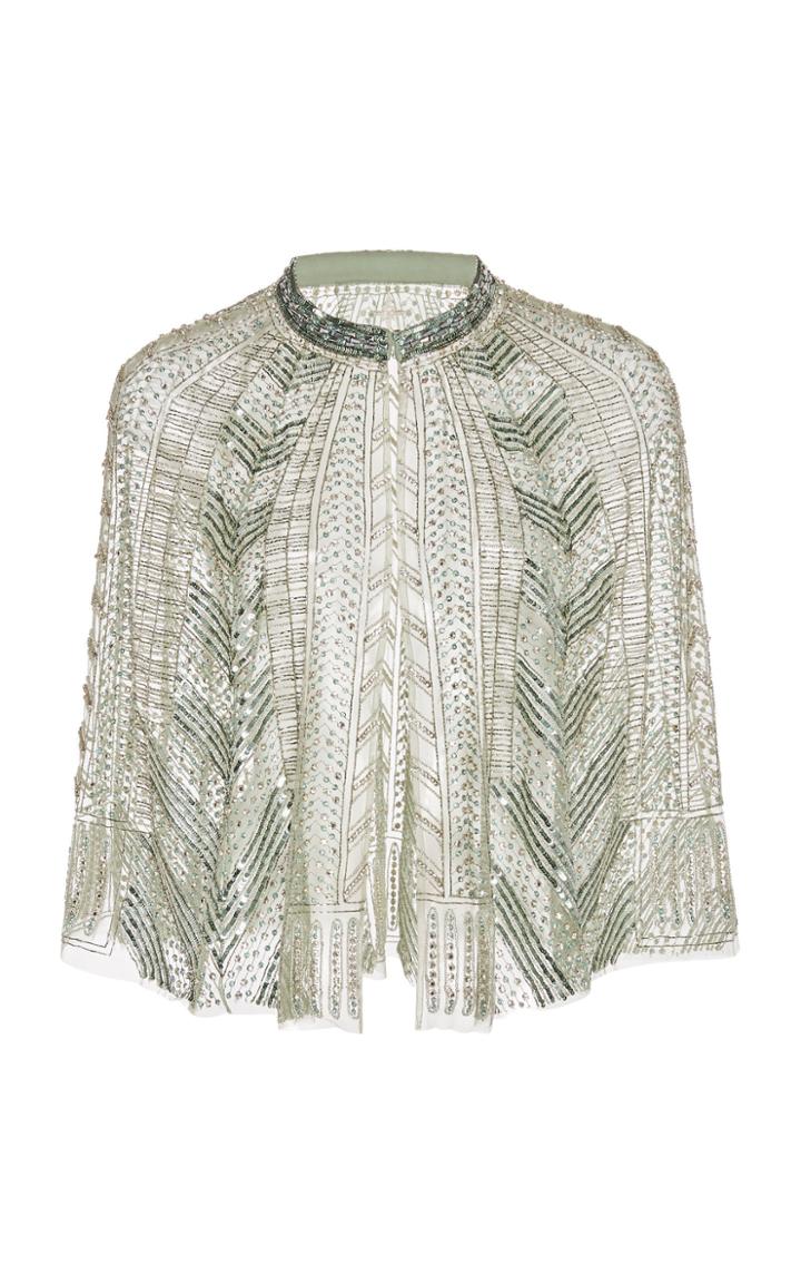 Cucculelli Shaheen Nefertit Sequined Tulle Cape