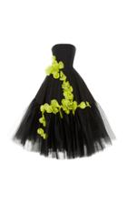 Christian Siriano Floral Detail Silk And Tulle Cocktail Dress