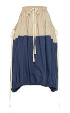 Lee Mathews Freya Two-tone Cotton Parachute Skirt