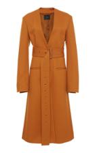 Moda Operandi Joseph Cayle Belted Wool Drill Collarless Coat