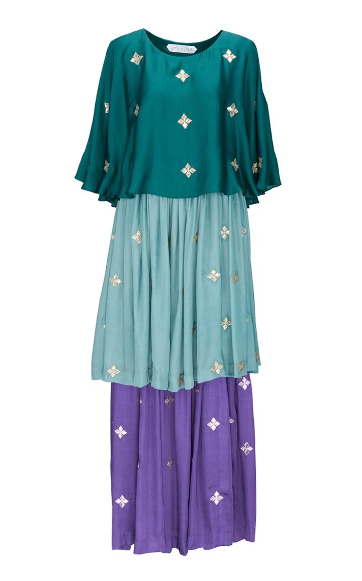 Bthaina Tri-color Caftan