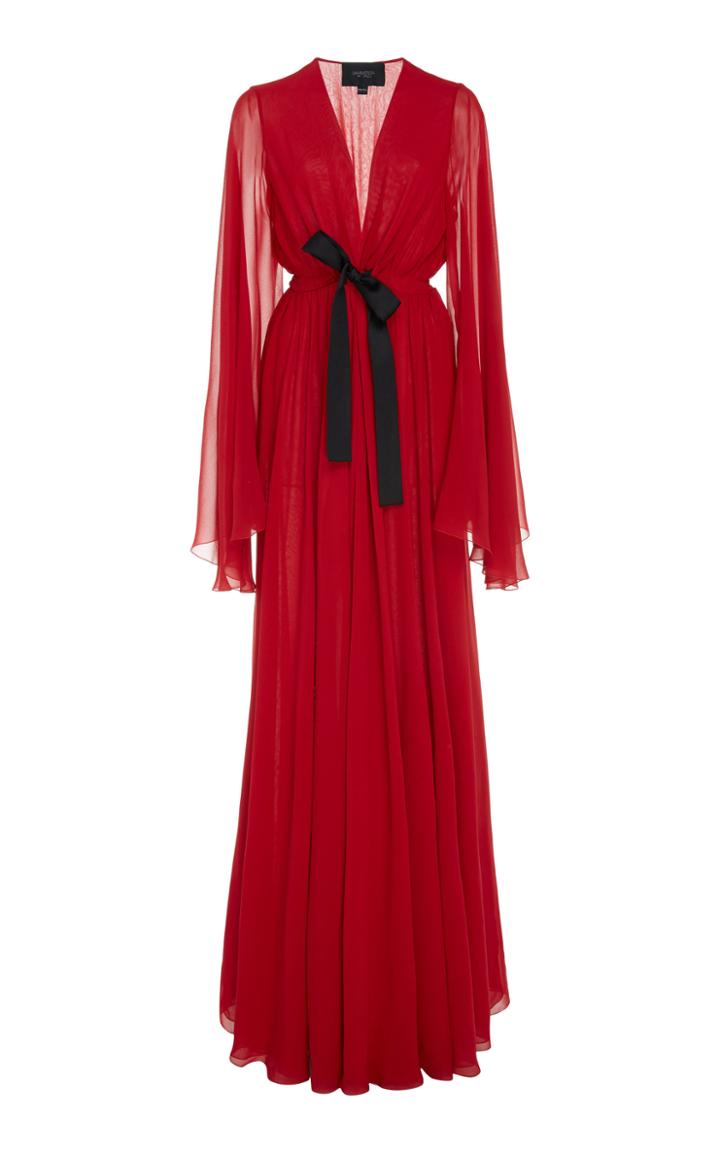 Giambattista Valli Front-tie Silk Maxi Dress