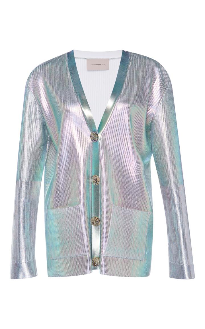 Christopher Kane Metallic Foil Cardigan