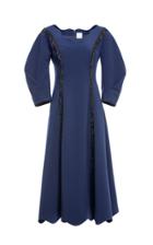 Moda Operandi Huishan Zhang Harper Beaded Scallop-trimmed Crepe Midi Dress