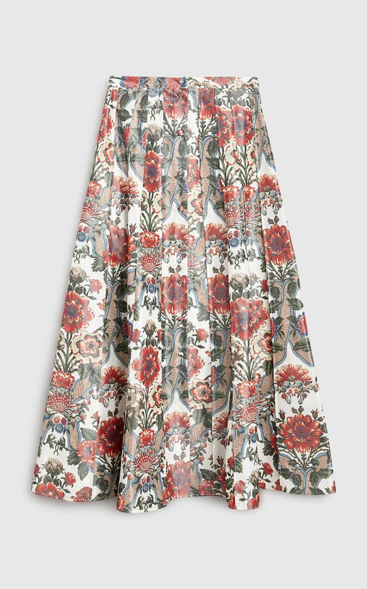 Moda Operandi Brock Collection Sonia Pleated Floral Taffeta Maxi Skirt