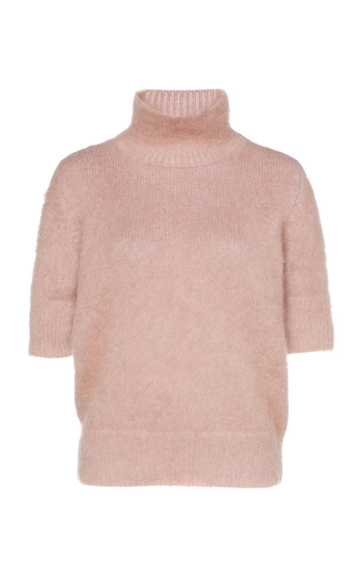 Agnona Gauzed Mohair And Cashmere Turtleneck Sweater