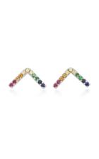 Perez Bitan 18k White Gold Multi-stone Earrings