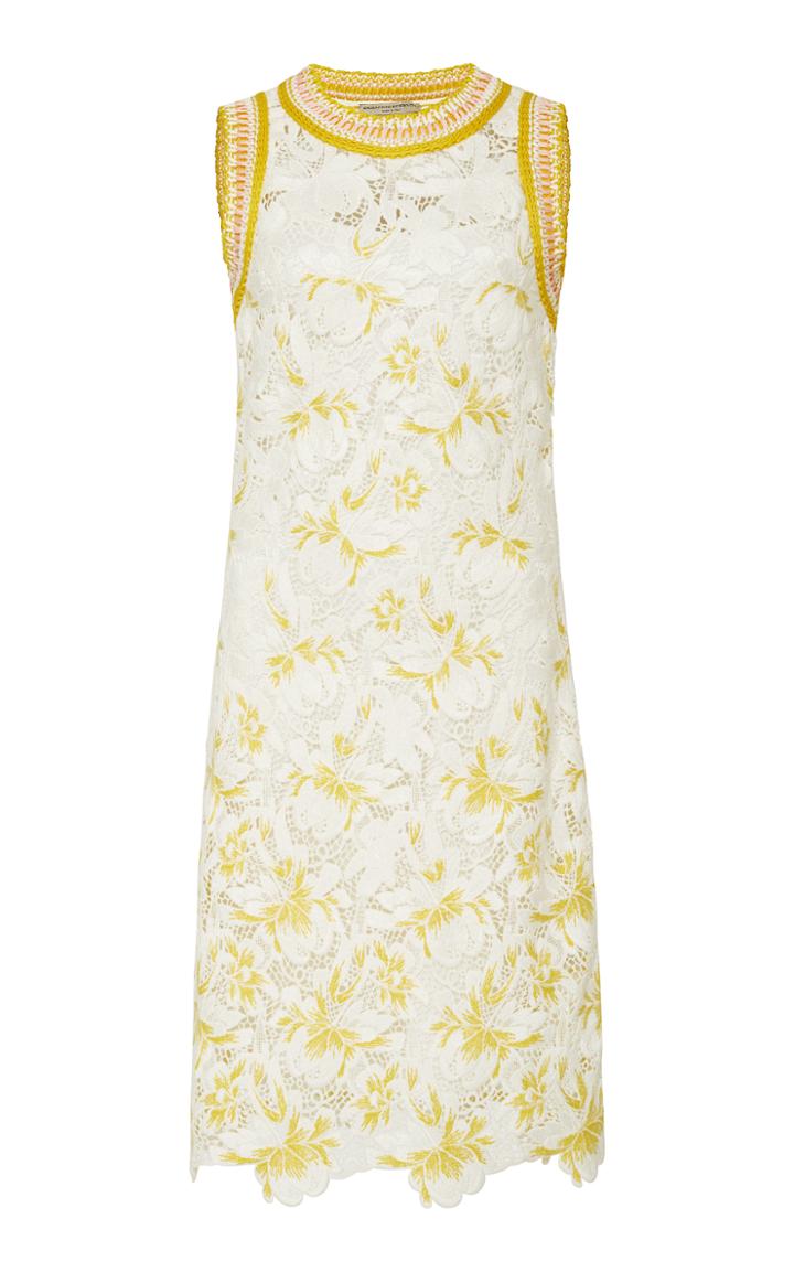 Ermanno Scervino Embroidered Lace Shift Dress
