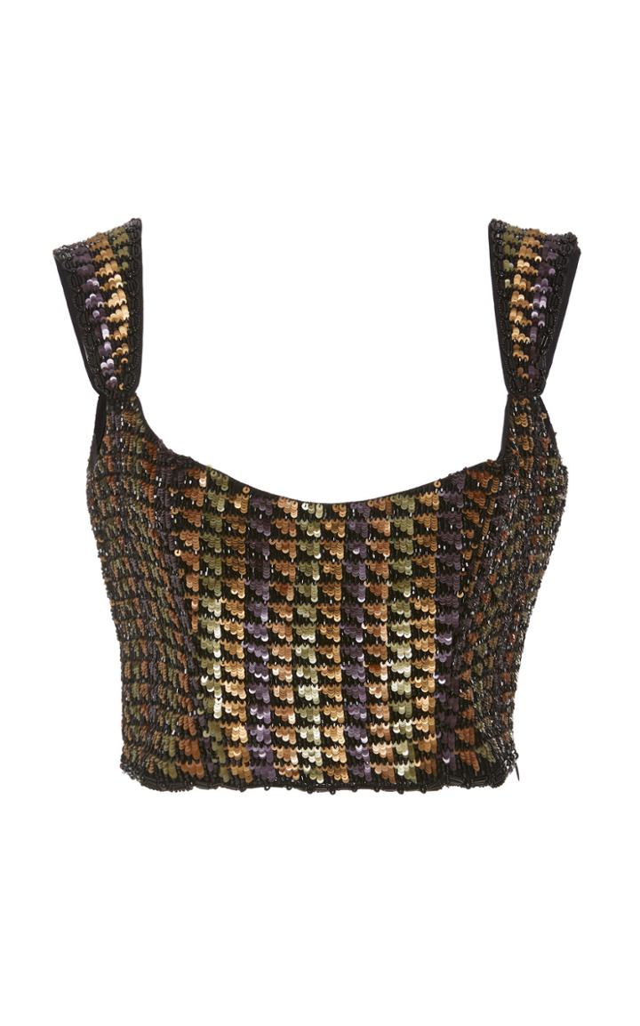 Markarian Exclusive Tina Sequin-embellished Cropped Top
