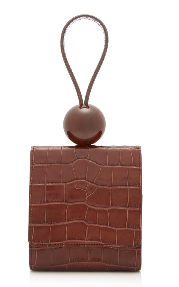 Moda Operandi By Far Ball Croc-effect Leather Top Handle Bag