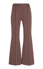 Rosetta Getty Plaid Cropped Flared Pant