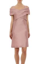 Moda Operandi Alberta Ferretti Mikado Satin Off-the-shoulder Midi Dress