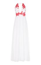 Andrew Gn Embroidered Halter Gown