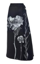 Moda Operandi Valentino Printed Wool-silk Skirt
