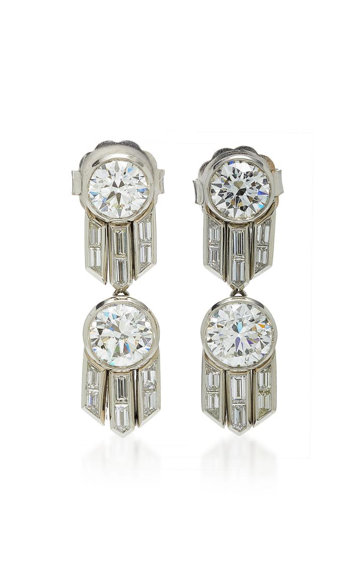 Fred Leighton Diamond Fringe Pendant Earrings