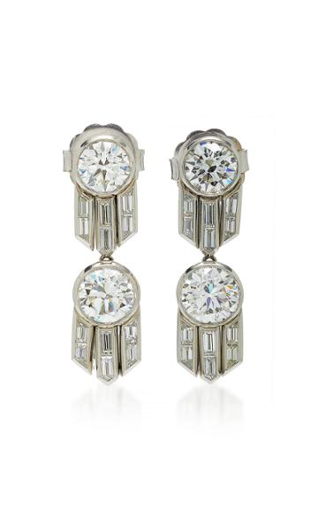 Fred Leighton Diamond Fringe Pendant Earrings