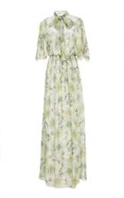 Giambattista Valli Peasant Silk Maxi Dress