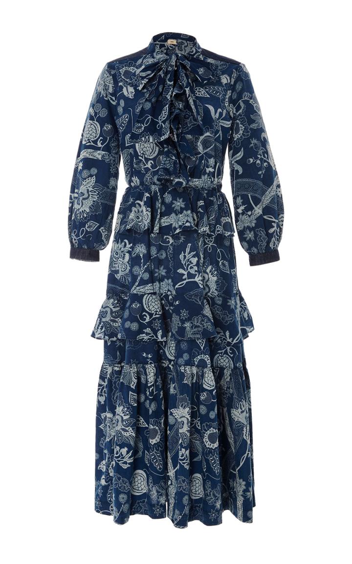Warm Oasis Tie Neck Dress