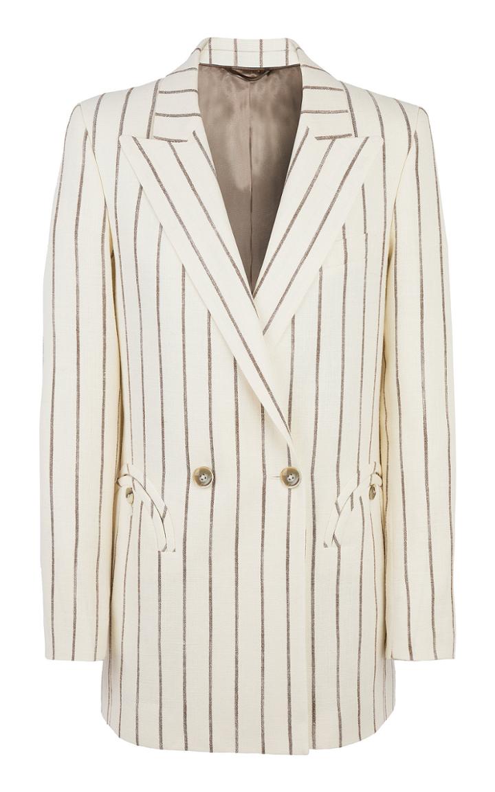 Moda Operandi Blaz Milano Linette Everyday Pinstriped Double-breasted Blazer Size: