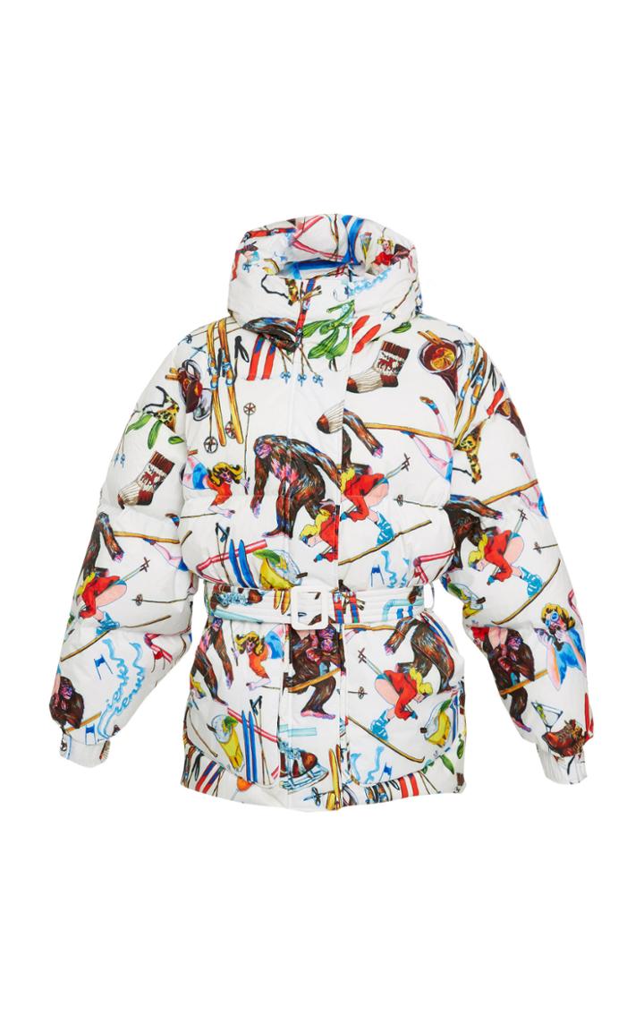 Ienki Ienki Michelin Yeti Print Puffer Coat