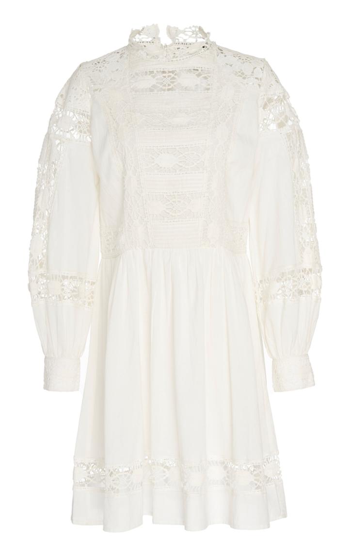 Sea Floral Cotton Mini Dress