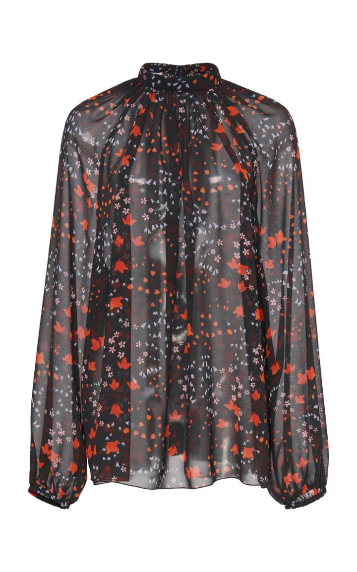 Giamba Floral Blouson Sleeve Top