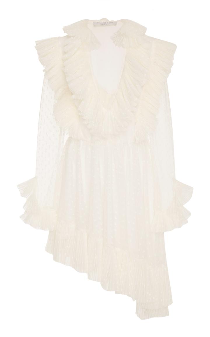 Philosophy Di Lorenzo Serafini Asymmetric Tulle Mini Dress