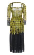 Moda Operandi Rokh Ruched Printed Organza Dress Size: S