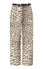 Sea Leo Printed Belted Cotton-twill Straight-leg Pants