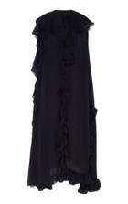 Moda Operandi Victoria Beckham Asymmetric Ruffle-embellished Crepe Dress Size: S