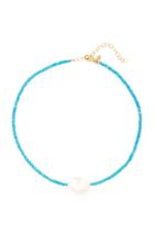 Joie Digiovanni Gold-filled Turquoise And Pearl Necklace