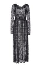 Paco Rabanne Long Sleeved Lace Maxi Dress