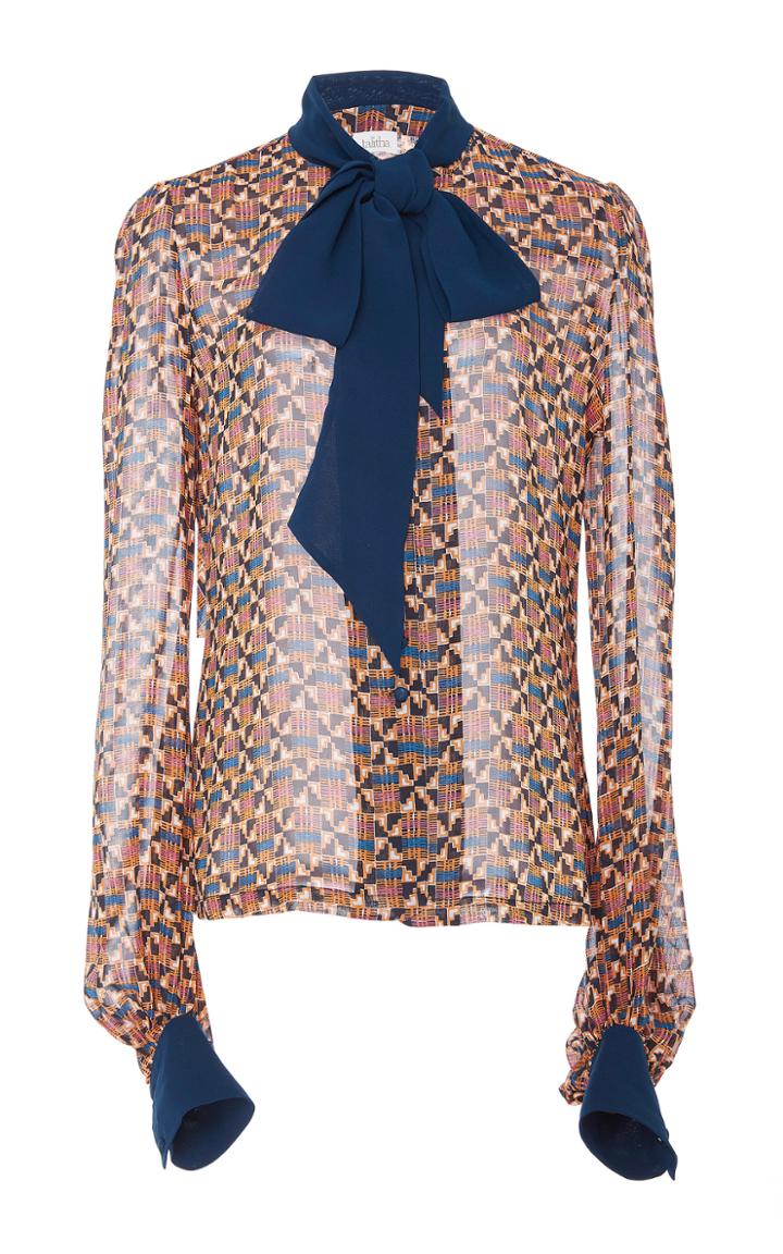 Talitha Ashanti Print Button Down Blouse
