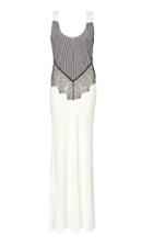 Christopher Esber Velvet Flocked Tank Top Lace Dress