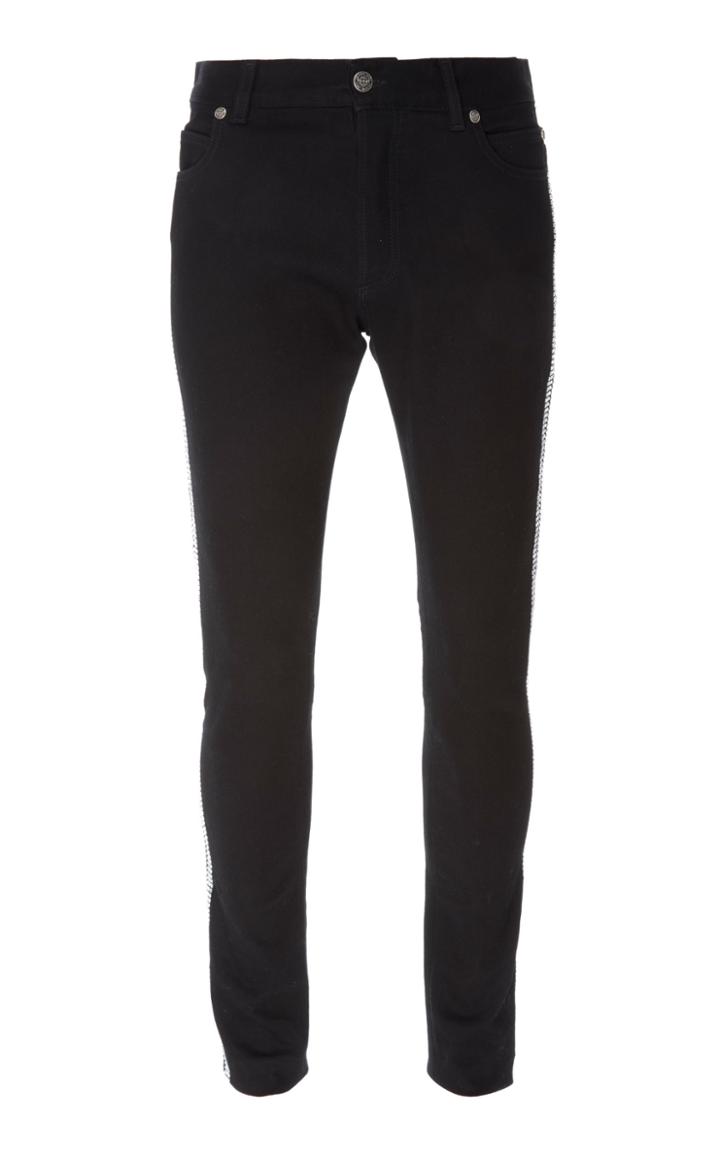 Balmain 6 Pockets Side Strass Slim Jean